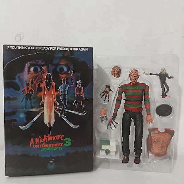 Freddy Krueger Actionfigur Samlarobjekt Modell Leksak Halloween Skräck Julklappar with box