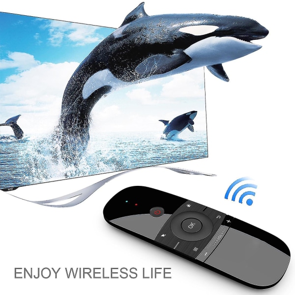 W1 2,4g Air Mouse Trådlöst tangentbord Fjärrkontroll Infraröd Fjärrinlärning 6-axlig Motion Sense W/ USB -mottagare För Smart Tv Android Tv Box Bärbar PC-