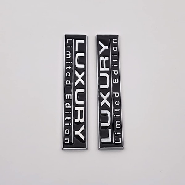 2 stk. luksus emblemer limited edition 3D metal logo bilmærkater