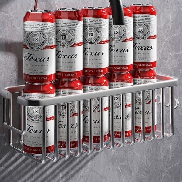 Shower Shelf without Drilling - Hanging Shower Caddy for Shampoo & Soap, Bathroom Storage Silver