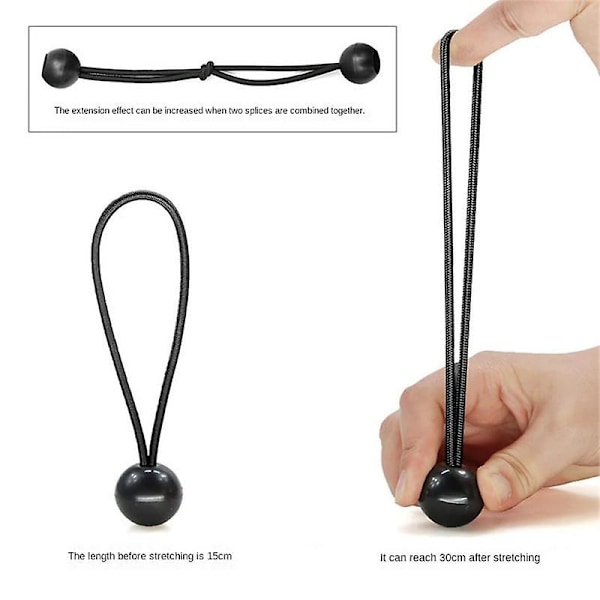 Multifunktionell Elastisk Solid Plastrep Boll Presenning Trampolin Tält Bungee Snören Fästremmar C 15cm830