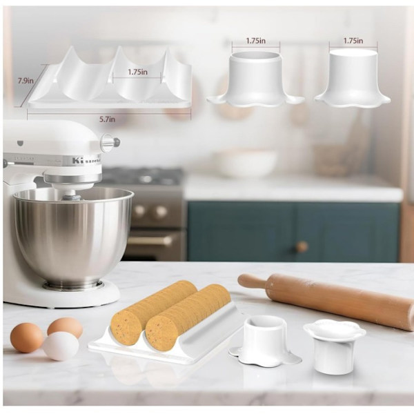 Nytt rundt kakeformsett med brett{EE} White tray