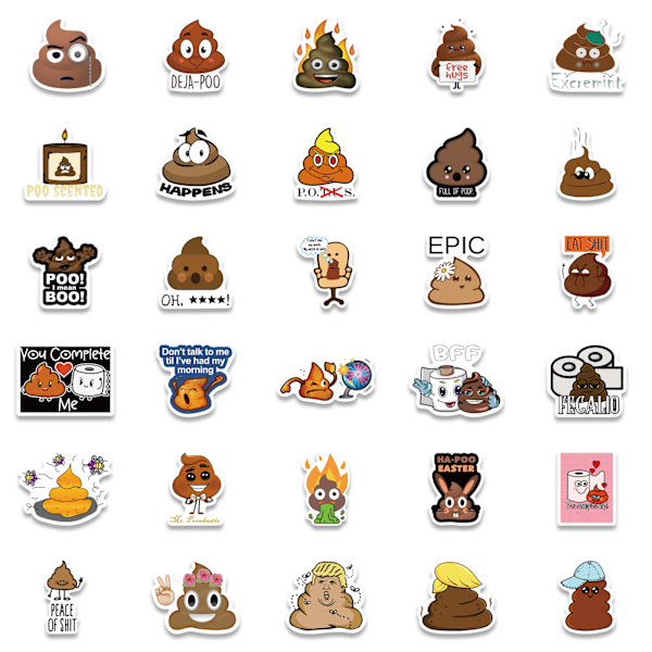 60 sarjakuva parodia kakka emoji tarraa{ee}