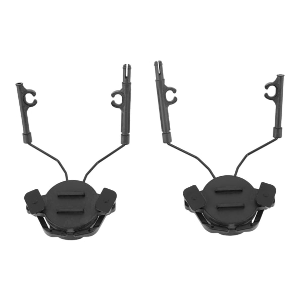 2 Styck Upphängning Headset Fäste Hjälm 19?21mm Rail Adapter Roterbara hörlurar Jakt hörselkåpor Stödhållare Svart