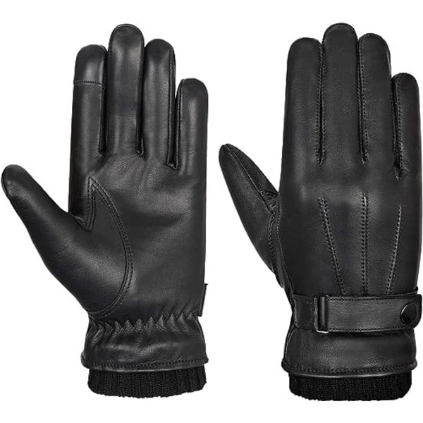 Men's Leather Gloves | Men's Gloves Winter Warm Gloves Touchscreen