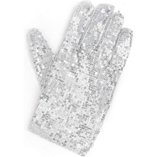 Michael Jackson White Sequin Glove Right Hand Costume Accessory