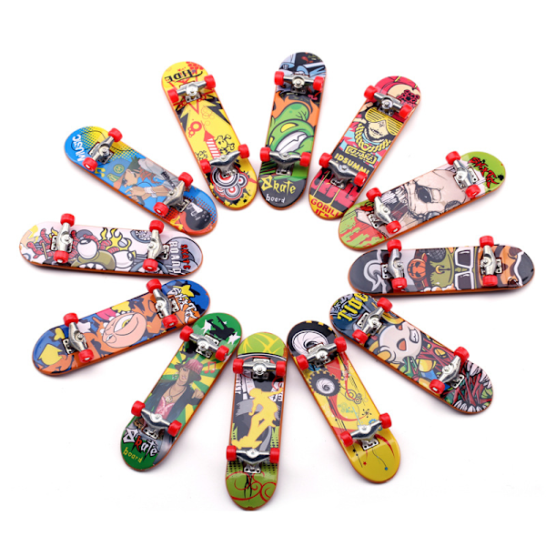 12 stk. Mini Fingerboards, Mini Skateboard Leker Dekk Lastebil