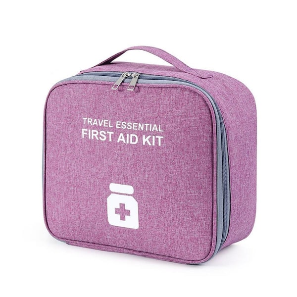 2-delt medicintaske, medicintaske, rejsekit, førstehjælpskasse, tom, stor