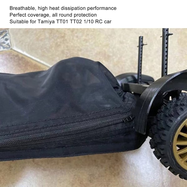 RC chassidammsskydd, chassi ventilerande dammskydd för Tamiya TT01 TT02 1/10 RC bil A