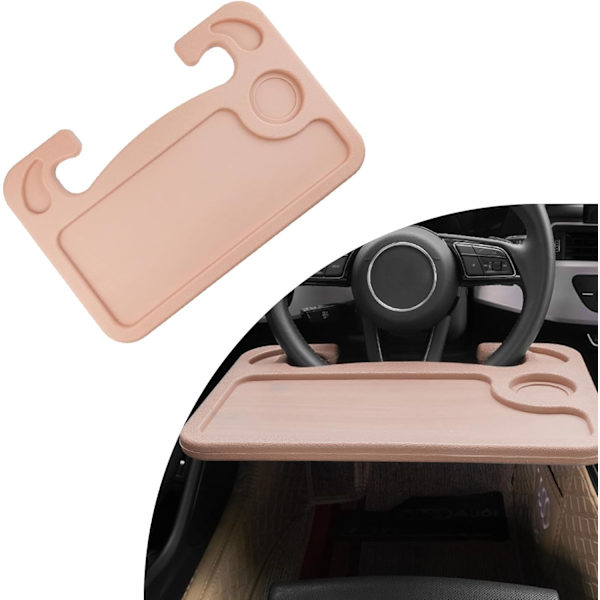Auton ohjauspyörän pöytä, monipuolinen auton ohjauspyörän tarjotin, matkatarvike jatkuville matkailijoille[ee] Beige