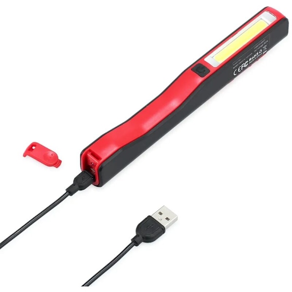 LED verkstadslampa, LED arbetslampa, batteriverkstad, handlampa, ficklampa, med magnet USB-ficklampa, verkstadshandlampa
