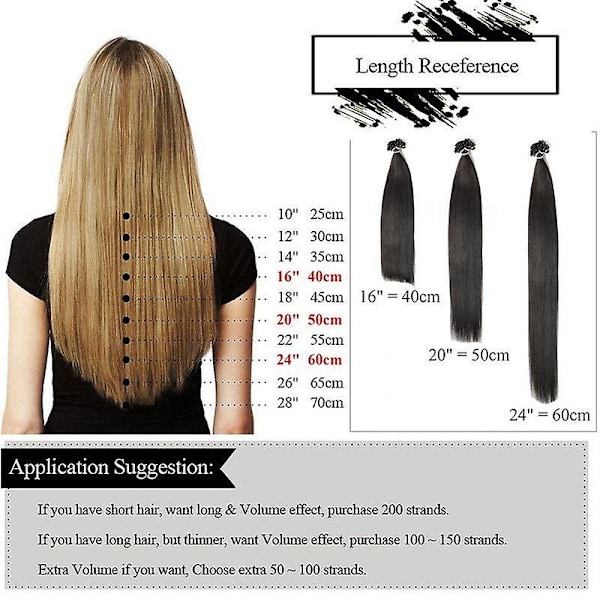 Micro Loop Ægte Hår Extensions 50G