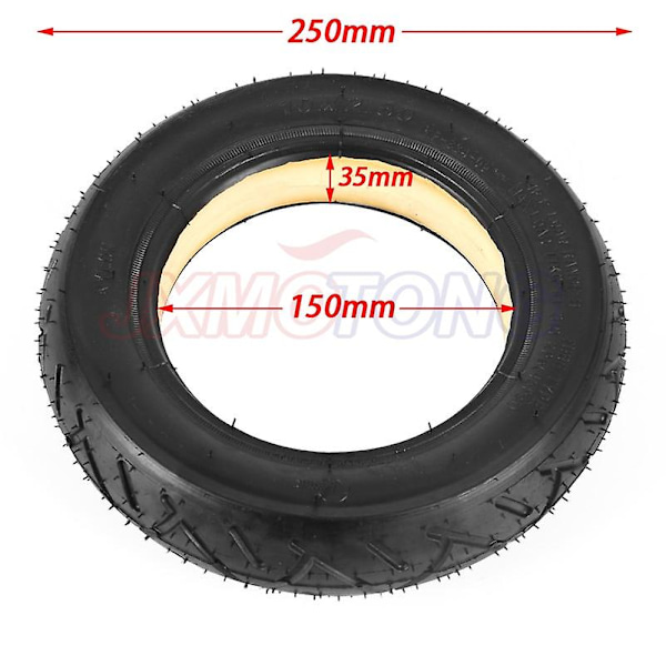 10x2.50 Solide skumdekk Tubeless for Quick 3 ZERO 10X Inokim OX Sammenleggbar Elektrisk Scooter 10 Tommers Mini Motorrad Razor