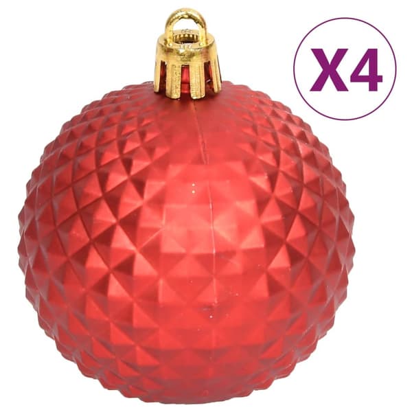 vidaXL Christmas Balls 108 pcs Red and White Röd 1060