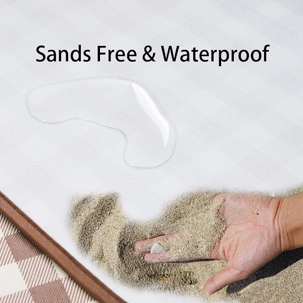 Strandfilt Extra Stor Picknickfilt Sandfri Vattentät Utomhus Inomhus Filt Lättviktig Lätt Att Vika Praktisk Matta Portabel Strand