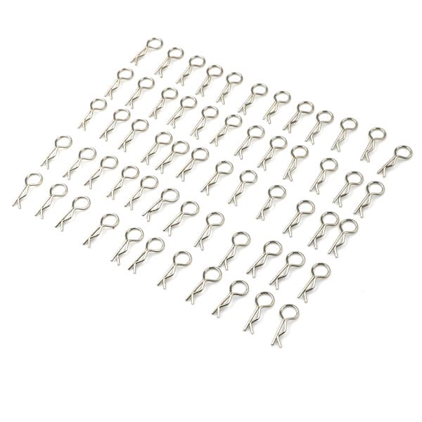100 stk karosseriklips i rustfritt stål Pin Shell for 1/10 1/16 RC HS 0 1