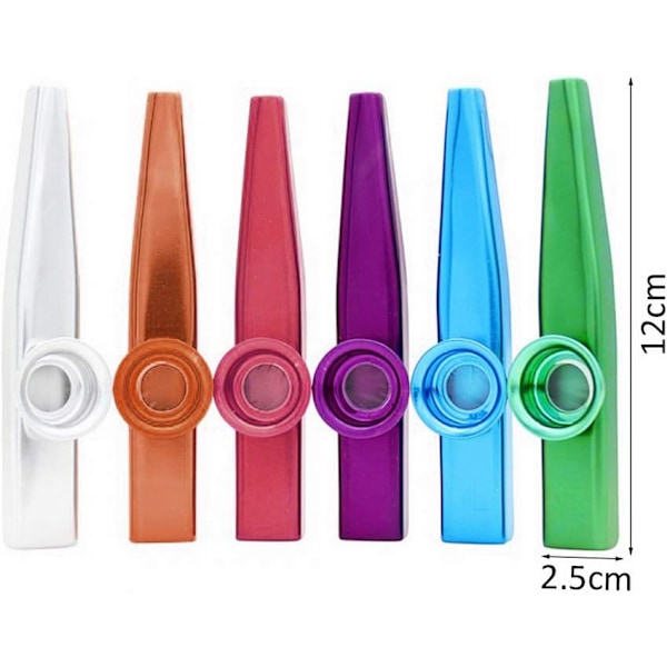 Multipack Kazoo Metall Kazoo Kazoo Instrument Gazoo Musikinstrument för Barn Present Instrumentalt Ackompanjemang