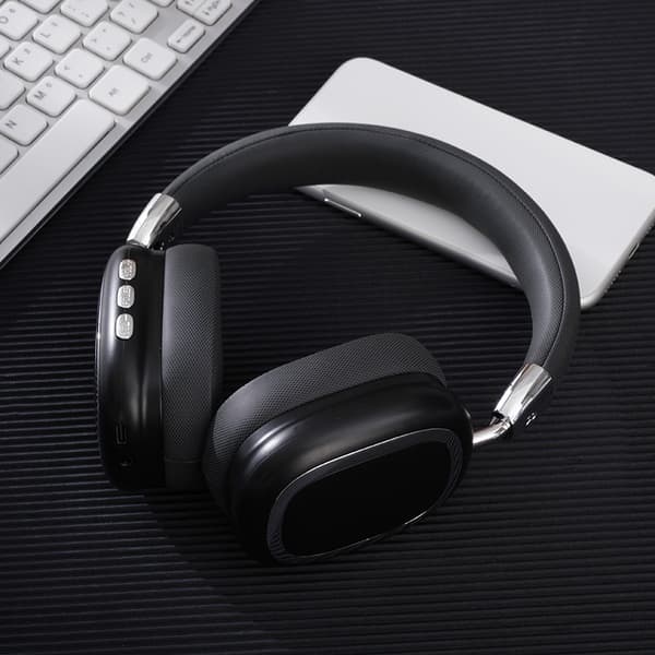 Trådløse hovedtelefoner Bluetooth 5.3 Hifi Stereo Lyd med On-Ear Volume Control Mørk Sort