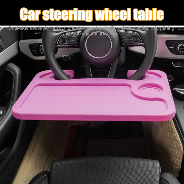 Auton Ohjauspyörän Pöytä, Monipuolinen Auton Ohjauspyörän Tarjotin, Matkatarvike Jatkuville Matkailijoille[ee] Pink