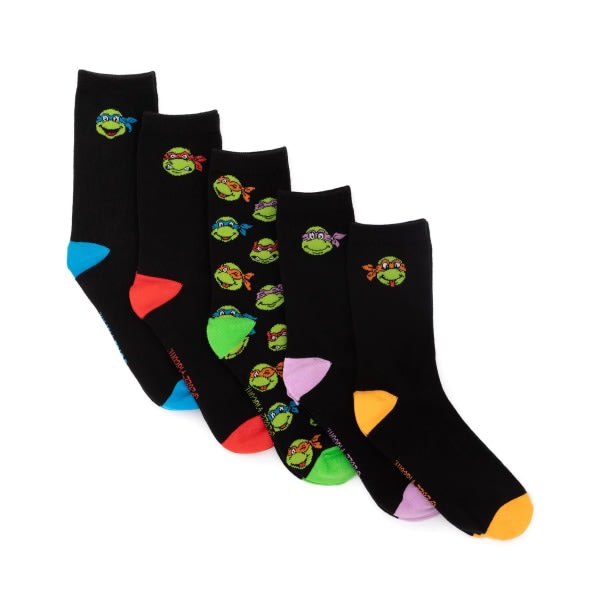 Teenage Mutant Ninja Turtles Unisex Vuxenstrumpor (5-pack) 7 UK-11 UK Flerfärgad Flerfärgad