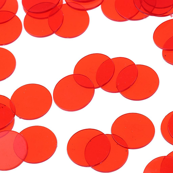 300 st Professionella Bingomarker Räkne Bingomarker Plast Flerfärgade Röda{EE} Red 1.5x1.5cm