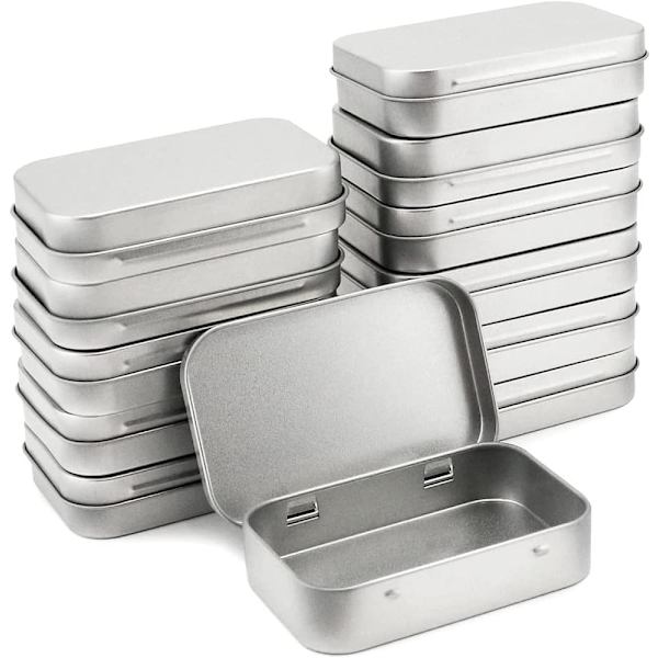 12-pack Metal Storage Tin with Lid, Rectangular Empty Tin with Lid, Mini Portable Storage Box for Key, Candy, Coin, Earrings