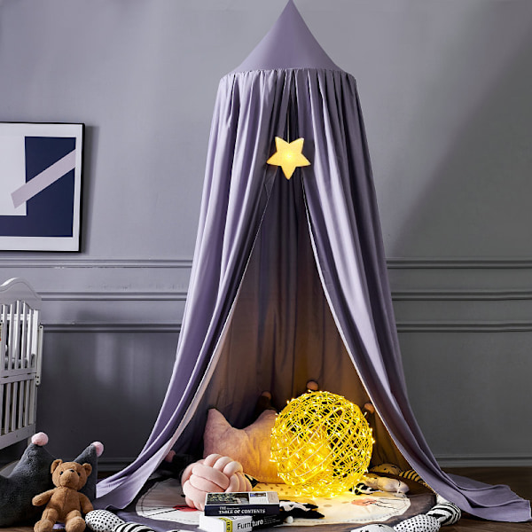Baby Chiffonhimmel Sengehimmel Legetelt Børneværelse Højde: 240cm Faldlængde: 260cm purple