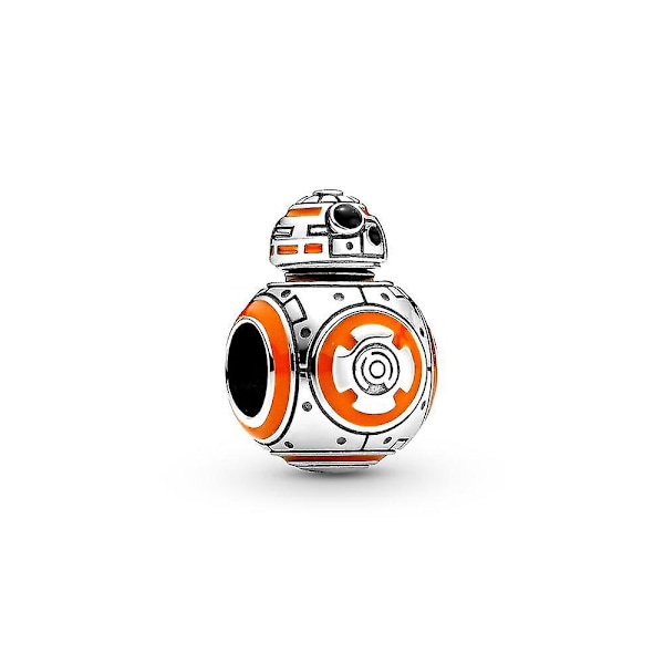 S925 Silver Smycken Star Wars Anime Tillbehör Yoda Bb-8 R2 Mandalorian DIY Pärlor Armband Halsband Charm Passar Pandora Leksaker Present