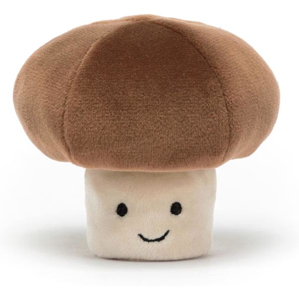 Jellycat Vivacious Vegetable Mushroom Plyschleksak, 3,5 tum | Grönsaks Plysch | Perfekt Present