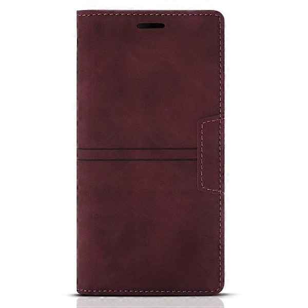 För Samsung Galaxy Note20 Ultra Dream Magnetisk Sug Business Horisontell Flip PU Läderfodral med Hållare & Kortplats & Plånbok{EE} Wine Red
