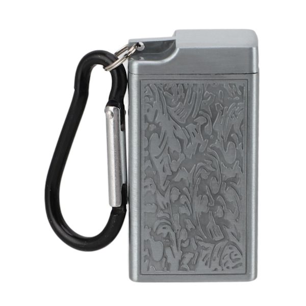 Mini Präglad Bärbar Fickaskkopp Med Lock Askkopp Silver