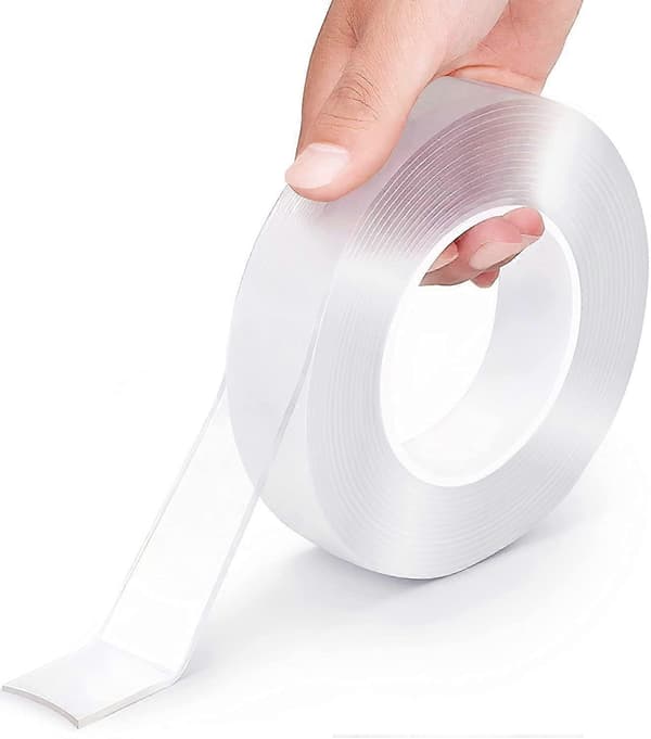 2-pak 3m dobbeltsidet gennemsigtig nanotape sort