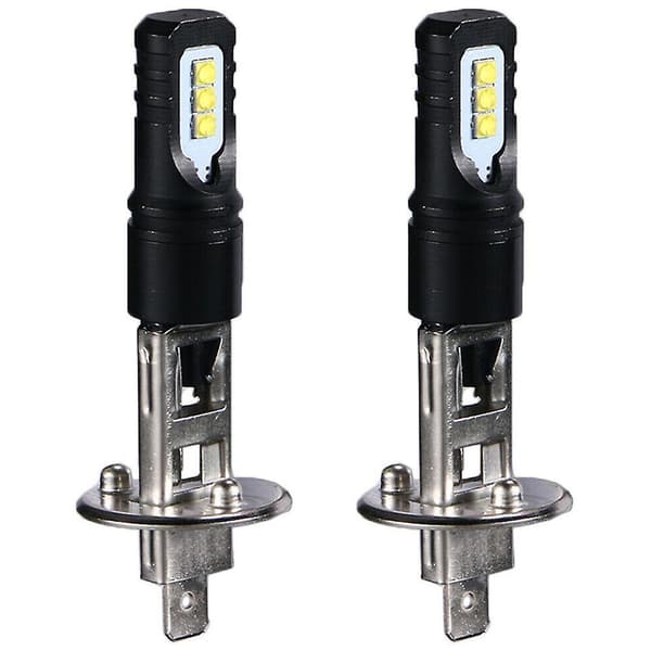 2x H1 6000k Super Bright White 6000lm DRL LED Strålkastarlampa Kit Helljus