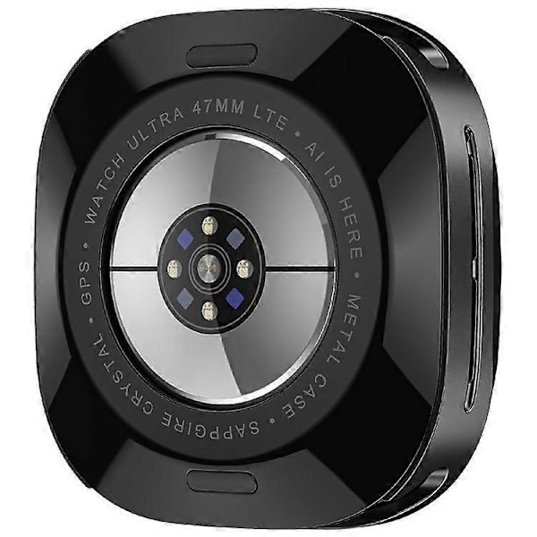 Skyddsfodral för Samsung Galaxy Watch Ultra 47mm, Klockram i aluminiumlegering PC{ee】 Black White