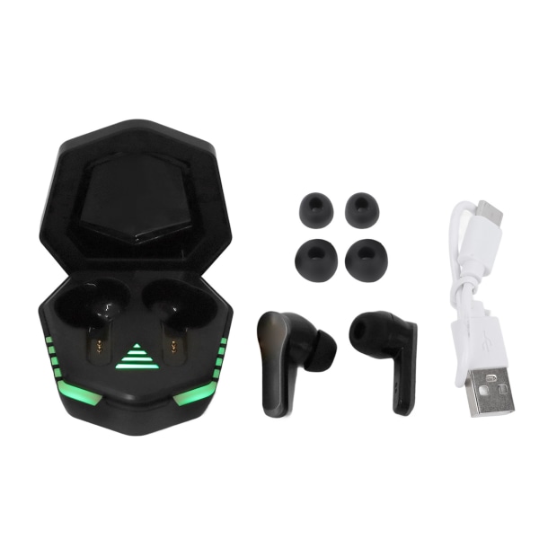 Bluetooth 5.2 öronsnäckor Smart Touch Control HiFi Stereo Sound Trådlösa Bluetooth-hörlurar med Cool Breathing Lamp