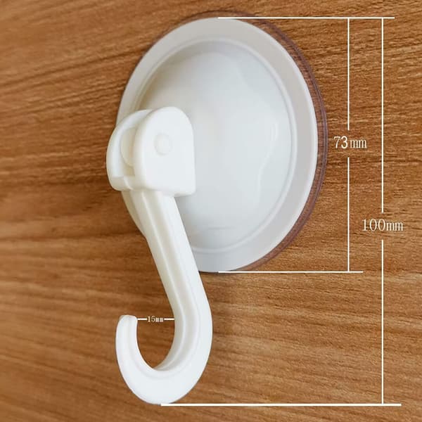 Strong Vacuum Suction Hooks Reusable Removable Hangers No Holes