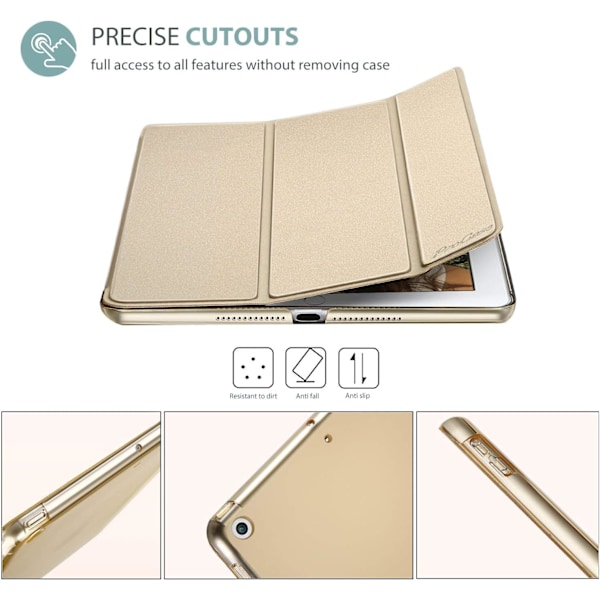 Smart Case for iPad 9.7 tommer iPad 6./5. generasjon 2018 2017 (Modell: A1893 A1954 A1822 A1823), Ultra Slim Lettvekt