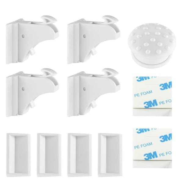 Magnetic Child Safety Lock 4-pack White White one size