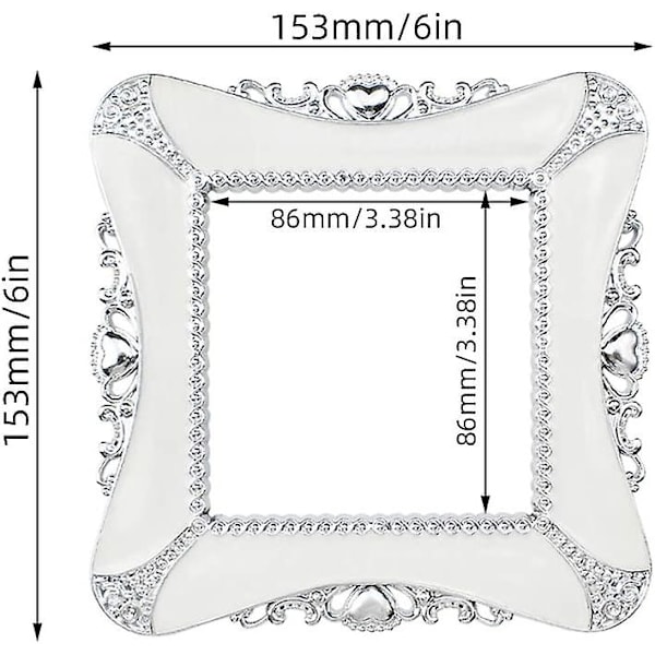 2 stk lysbryterklistremerker firkantede klistremerker lysbryterklistremerker dekorasjon for stikkontaktbryter veggklistremerke (hjerteformet)
