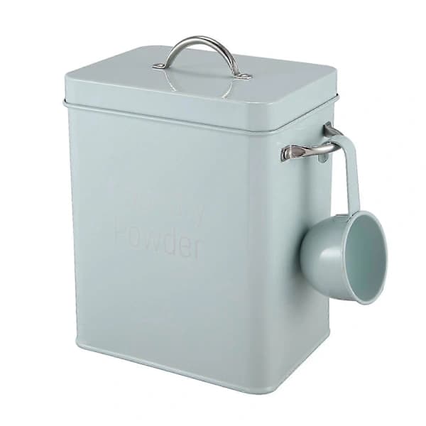 5L Beautiful Powder Detergent Storage Box with Scoop Green