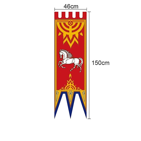 46x150cm Medeltida Kungariket Rohan Gondor Häst Träd Banner Flagga Väggdekoration Hem Sovsal Vardagsrum Vimpel Flagga Burgees Dekor E