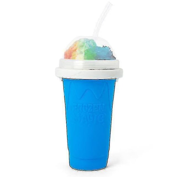 350 ml Quick Frozen Smoothie Cup Miljövänlig dubbellagers silikon Slush Glass Cup