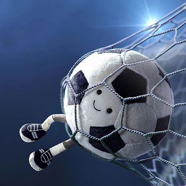 Sjov fodbold plys sports pude til værelsesindretning