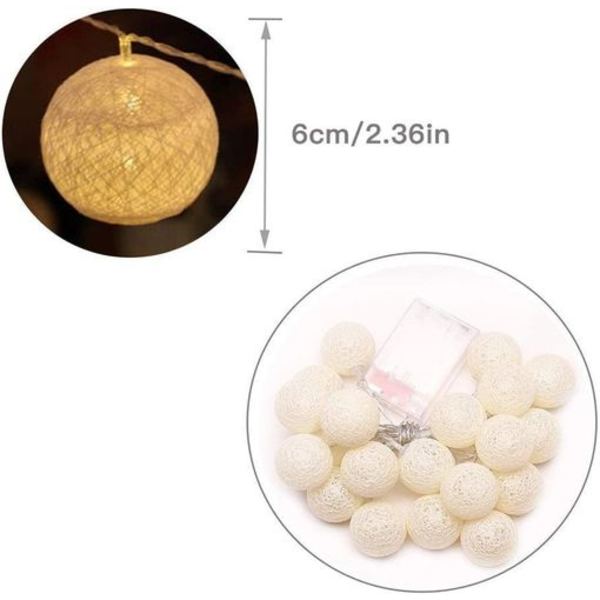 Bomullsboll Ljusslingor