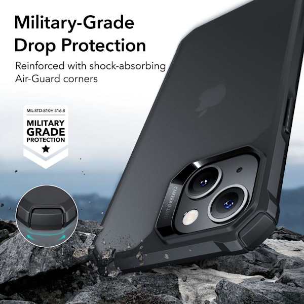 ESR iPhone 15 Plus / 14 Plus Deksel Air Armor Frostet Svart