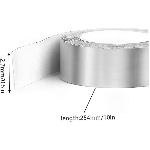 pc Golf Blytejp Hög Densitet Självhäftande Blytejp Silverbelagd Vikt Rulle 254x12.7mm Golfvikter Tejp