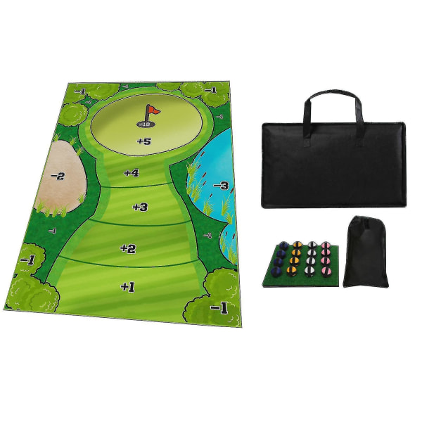 Casual set - innehåller golfspelsmatta, golfbollar, golfflissmatta, bärväska-minigolfbana, golfutrustning