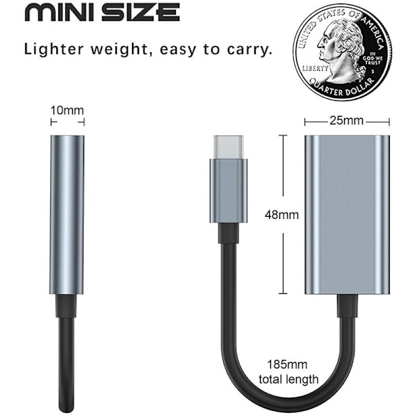 USB C til HDMI Adapter til Skærm, 4K HDMI til USB C Laptop Docking