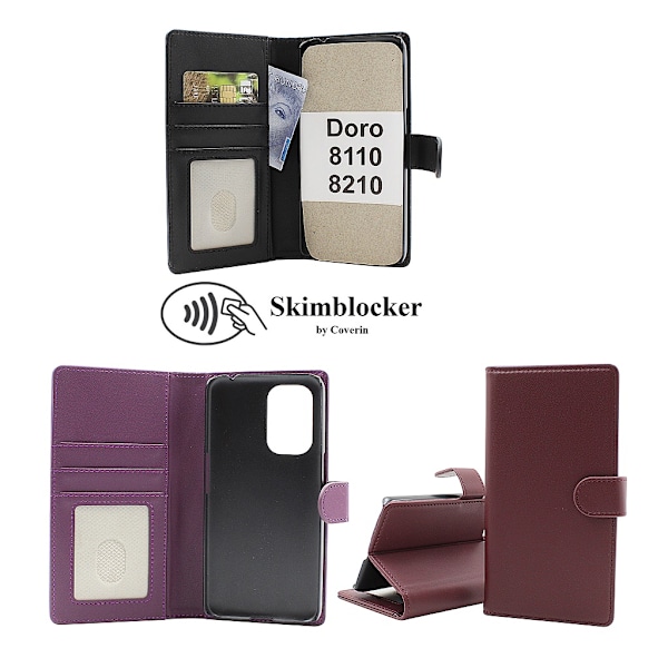 Skimblocker Doro 8110 / 8210 Lommeboketui Brun