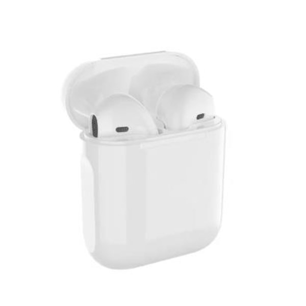 2023 Original i12 Tws Stereo Wireless 5.0 Bluetooth In-Ear Headphones with iPhone Case (White)